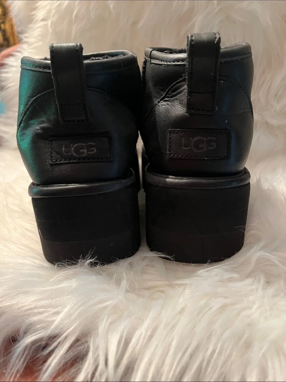 Ugg leather platform boots
